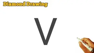 How to draw diamond 💎 from V letter | Easy diamond 💍 drawing easy | letter drawing video
