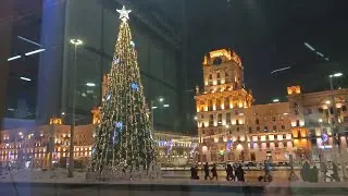 Минск с видеорегистратора такси - 31.12.2025