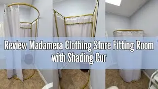 Review Madamera Clothing Store Fitting Room with Shading Curtain, Portable Temporary Mobile Privacy