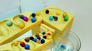 Marble Run Race ASMR ☆ HABA Wave Slope, & Glass Of Water