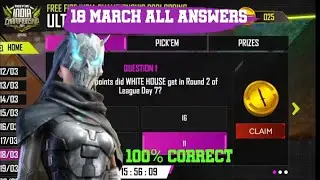 18 MARCH FREE FIRE ULTIMATE CHALLENGE ALL ANSWERS || TODAY ANSWER FREE FIRE QUIZ || FFIC/FFBC