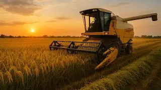 The Most Satisfying Rice Harvesting ASMR