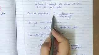 Class 12| 7.14: Series LCR Circuit (Part 2), Resonance , Sharpness & Q- factor