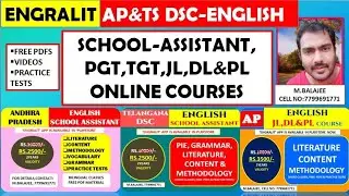 AP & TA DSC SA ENGLISH ONLINE COURSES | TGT, PGT,JL,DL,PL COURSES | 7799691771 | ENGRALIT |