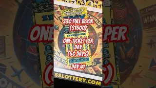$30 Full Book ($1500) 1 Ticket per Day (50 tickets) Day 41 #stw25 #fullbook #scratch #lottery
