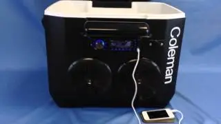 Stereo Cooler / Cooler Radio 60qt Black Performance Model by IceChestRadios.Net