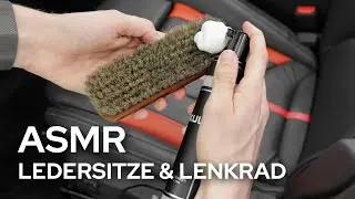 Leder-Sitz & Leder-Lenkrad im Auto Innenraum reinigen I ASMR Lederreinigung