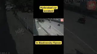104 speed Hyderabad flyover accident compilation