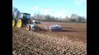 John Deere 6150R , Lemken 5 Schar + Packer