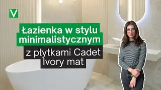 Łazienka w stylu minimalistycznym z płytkami Cadet Ivory mat