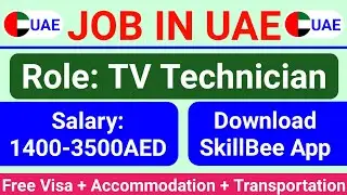 JOB IN UAE / Role: Tv Repair Technician / Company: Al Muntaza Electronics / Salary: AED 1400 - 3500