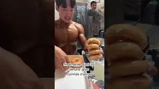 Culturista consume comida trampa despu&eacute;s de meses #culturismo #fitness #fastfood