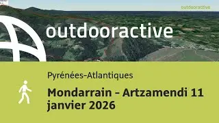 Vid&eacute;o Flyover: Mondarrain - Artzamendi 11 janvier 2026
