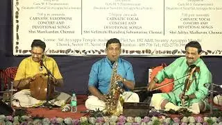 Saxophone - Manikandan - Sarasa Samadana - Kapi Narayani - Deshadi - PKF Music Festival 2024 - Day 1