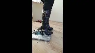 Laptop crush in high heel boots part 1, enjoy fans