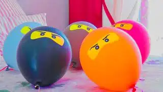 Colorful balloons Ninja Turtles / Playing with David / Colored balls for children