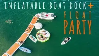Portable Boat Dock turns into a party  🎊🏄☀️🔝