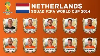 NETHERLANDS Squad - 2014 FIFA WORLD CUP | Netherlands's 2014 World Cup Squad | Historical Squads