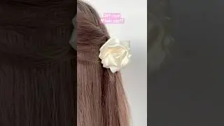 DIY rose hair clip🤍