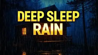 Cozy Cabin Night Rain Sounds for Deep Sleep | Relaxing Forest Rain, Insomnia Relief & Stress Calm