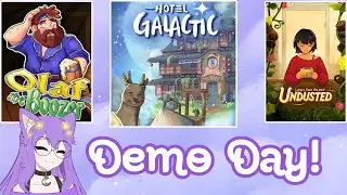 DEMO DAY! 🍻 Olaf the Boozer, ✨ Hotel Galactic & ✉️ Undusted! | Let's Play New Indie Games