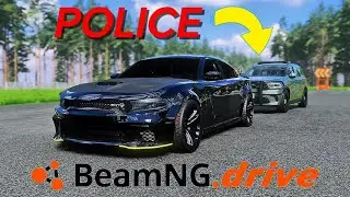 Surviving a Hellcat Police Chase IN BeamNG Drive