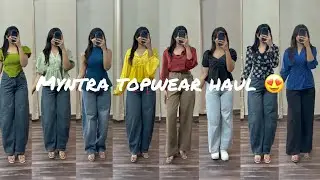 HUGE* MYNTRA MODEST TOP HAUL😍|| *AFFORDABLE* & *TRENDY* Tops|| COLLEGE MUST HAVE TOPS 🎀