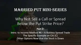 Married Put Mini Series:  Why Not Sell a Call or Spread Below the Put Strike Price? (Part 2)