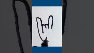 Rock and Roll sign drawing #shorts #youtubeshorts #drawing