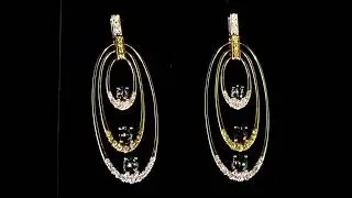 18K WHITE/YELLOW GOLD COLOUR CHANGE ALEXANDRITE & DIAMOND EARRINGS. Ref. 330 4031