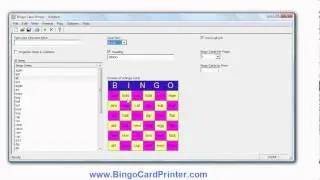 6x6 Bingo Card Maker Software - create 6 by 6 bingo cards using BingoCardPrinter.com