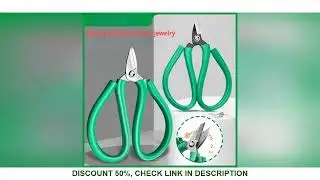 Gold and Silver Jewelry Scissors, Short Mouthed Green Handle, Copper Wire Breakage,Cutting and Strik