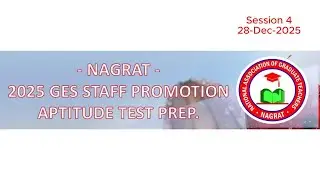 DAY 4 NAGRAT 2025 Staff Promotion Aptitude Test Prep