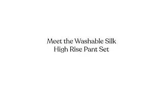 Lunya Washable Silk High Rise Pant Set in Otium Tan