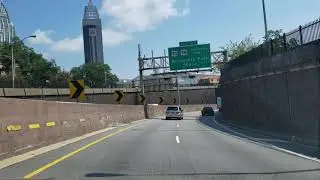 George Wallace Tunnel in Mobile Alabama and seeing the USS Alabama Battleship - 2017