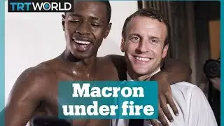 Macron under fire for Caribbean photo