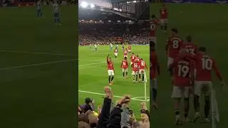 Casemiro goal celebration at old trafford