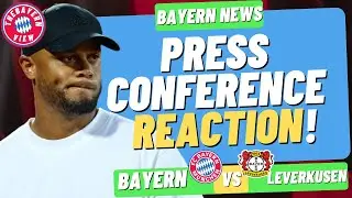 Vincent Kompany PRESS CONFERENCE Reaction! Bayern Munich Vs Bayer 04 Leverkusen
