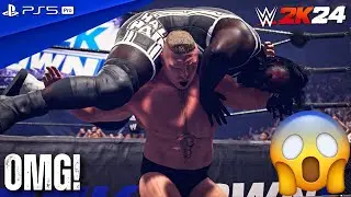 WWE 2K24 - Brock Lesnar vs. Mark Henry - Full Match at SmackDown 2002 | PS5 Pro [4K60]