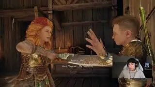Atreus meets Thor daughter (Thrud) - God of War Ragnarok (PS4)