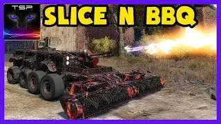 Crossout #75 - LITTLE FIREBIRD 2x Harvester + Flamethrower Build and Gameplay