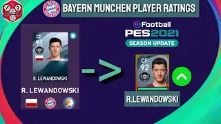 PES 2021 OFFICIAL FC BAYERN MUNCHEN Players Overall Ratings | FT. LEWANDOWSKI, ALABA, MULLER,...etc.