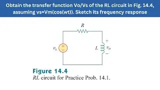 Practice Prob 14.1 | Obtain the transfer function Vo/Vs, Fig. 14.4 & f response | FEC 4th Edition