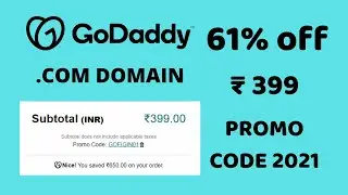 Loot Offer 61% off .com Domain only ₹399  GoDaddy coupon code 2021