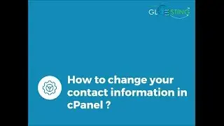 How to change your contact information in cPanel