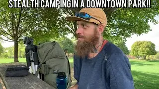 STEALTH CAMPING in a DOWNTOWN park with BIVY TENT SETUP!