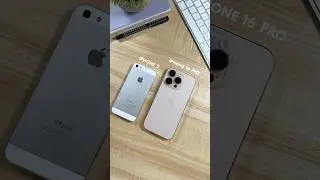 12 years apart!✨ What a transformation! #iphoneevolution #iphone16pro #iphone5