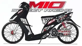 MIO SUPERNOVA‼️Cara menggambar motor drag Mio street racing, menggambar Mio Supernova