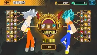 Stickman Warriors Gomu Ultra Vs Vigitto, Goran, Geta SSJ Blue | Play xtreme Youtube