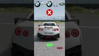 😵 100 SPEED BUMPS BROKE EVERYTHING! 💥 Impossible Car Challenge | BeamNG Drive